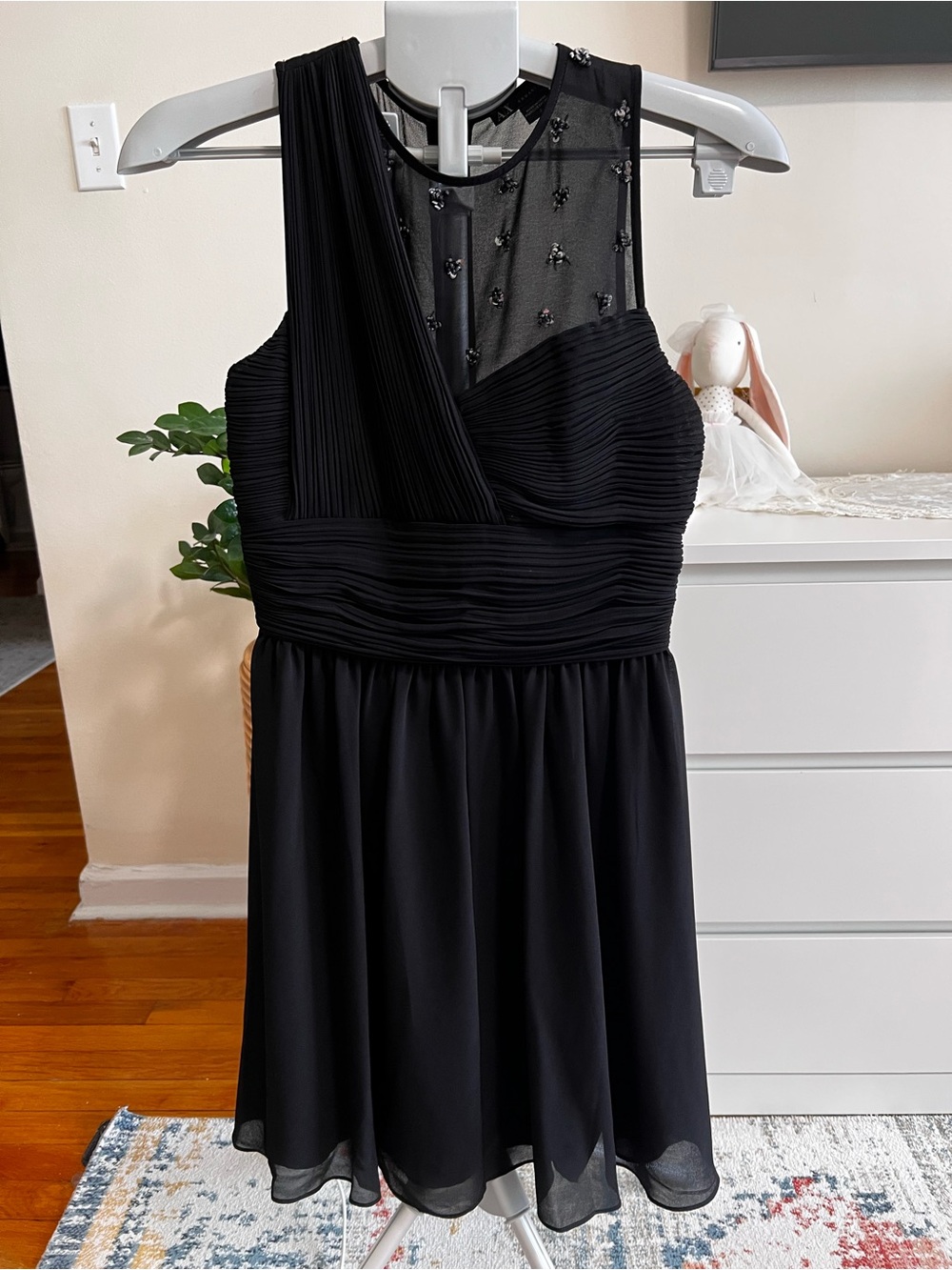 Classic Black One-Shoulder Cocktail Dress